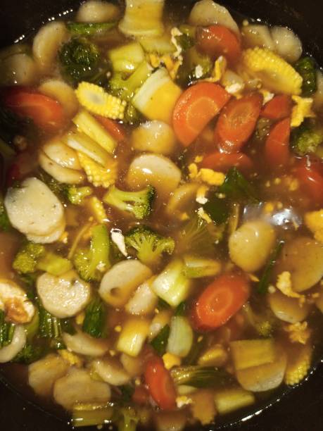 istock Close-up of capcay vegetable soup. 1424883781
