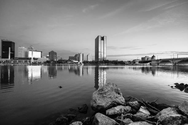 istock Toledo, Ohio Reflection in Black and White 1424896293