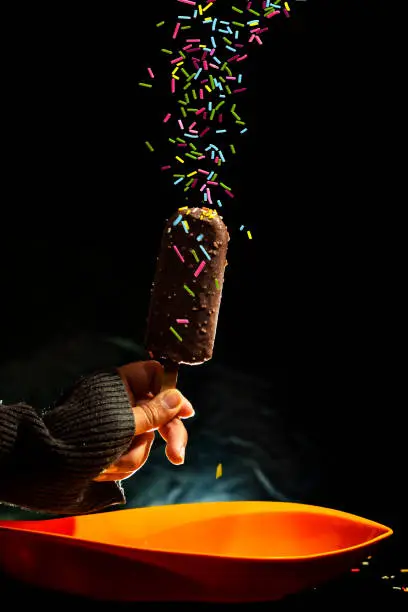Photo of Chocolate ice cream bar.