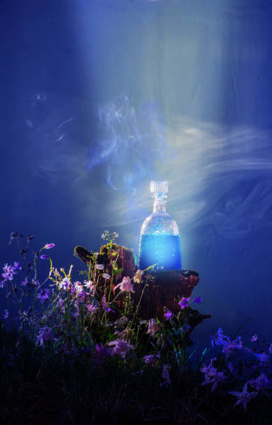 istock bottle of magic potions in  magical forest 1424907210
