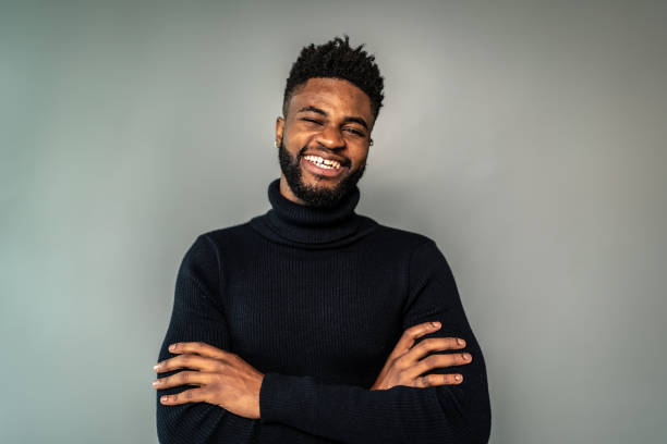 istock Portrait of a young man on a gray background 1424925281