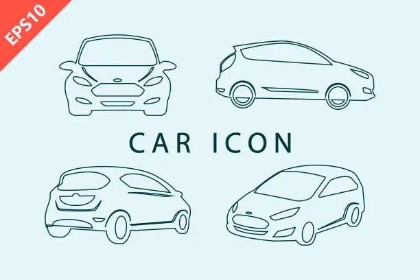 Vector illustration of Car logo design illustration template vector