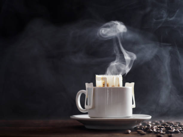 istock A white cup of freshly brewed drip coffee. Steam from hot coffee 1424934780