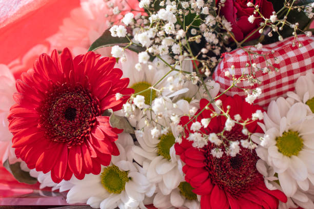 istock bouquet with chrysanthemums and gerbera and rose, flowers 1424939333