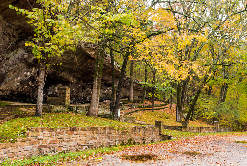 Autumn colors in the public park. Arkansas, USA