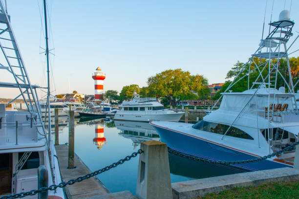 istock Lighthouse at Harbor Town-Hilton Head, South Carolina 1424950811