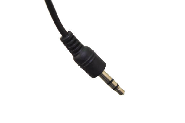 istock Audio mini jack plug for headphones and headset 1424953455