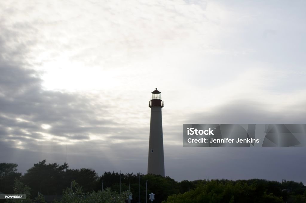 Cape May Point Lighthouse lighthouse in Cape May, New Jersey Atlantic Ocean Stock Photo