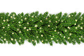 istock Seamless Vector Christmas Garland Decoration 1424958622