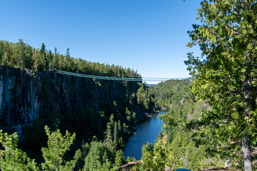 Eagle Canyon north of Lake Superior in Ontario has two suspension bridges, one of which is the longest in Canada.