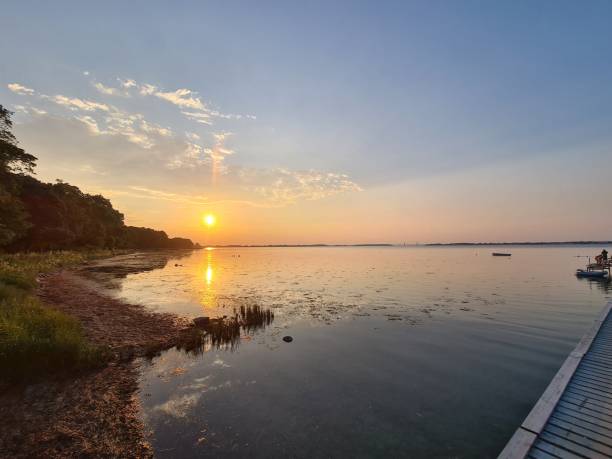 istock Faro-Falster Bridge in sunset 1424969891