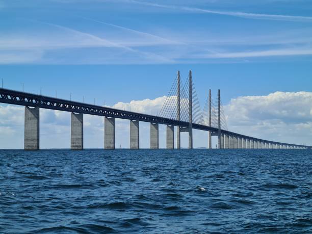 istock Sailing towards Oresund Bridge which connects sweden and denmark 1424970137