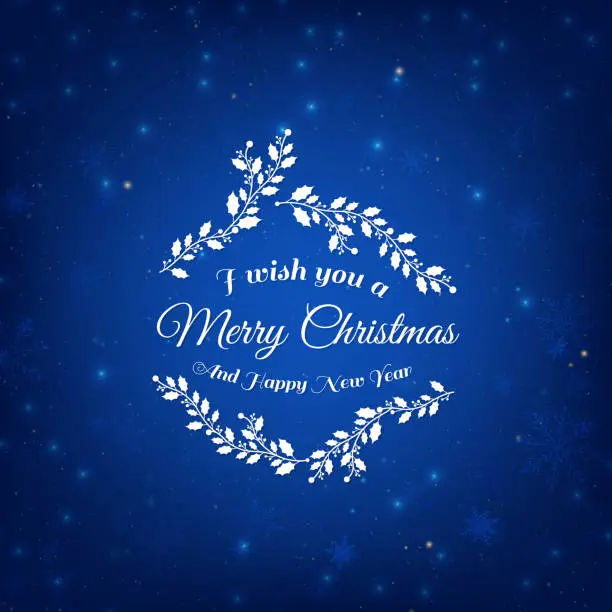 Vector illustration of Blue Christmas background