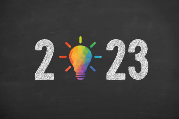 istock New Year 2023 Creative Idea Concepts on Blackboard Background 1424977693
