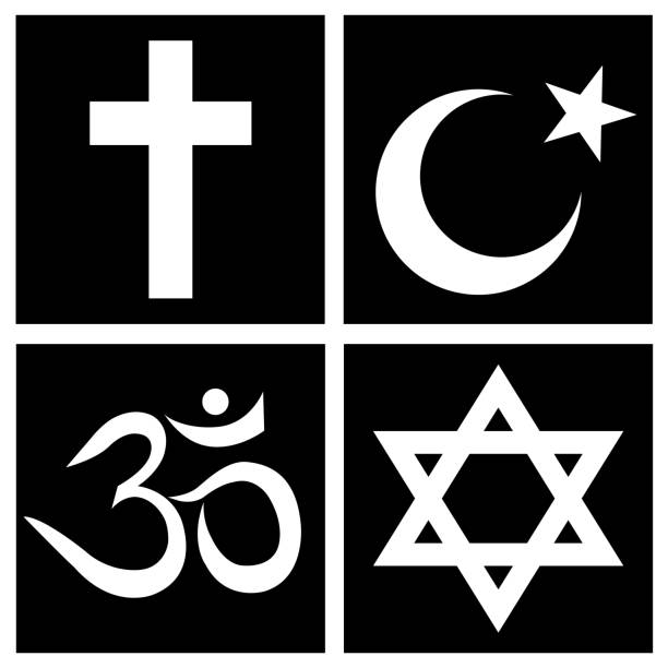 istock World religion symbols - Christianity, Islam, Hinduism and Judaism 1424978367