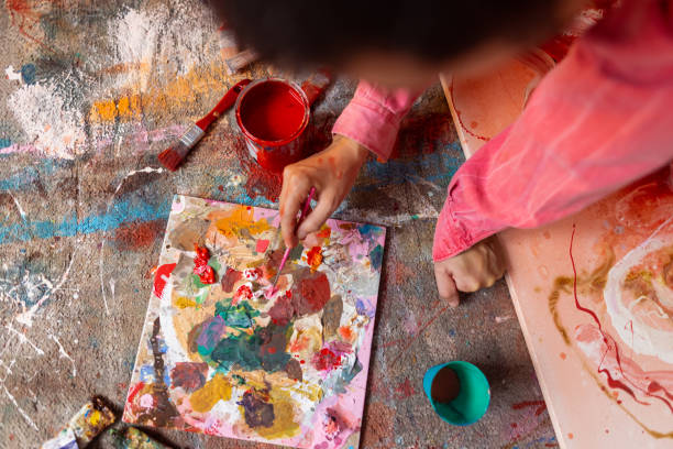istock Colors palette with oil paint 1424978723