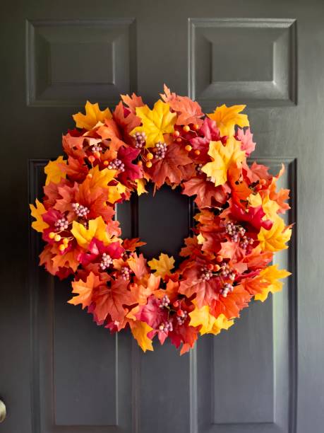 Fall wreath stock photo