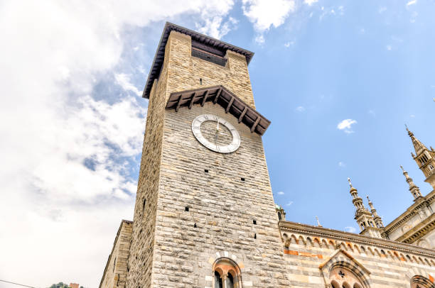 Lake Como, Italy - July 4, 2022: Idyllic scenery and architecture on the streets and pathways around Lake Como, Italy