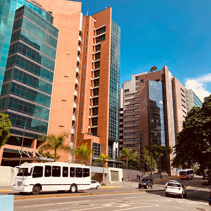 Modern building of Caracas city .