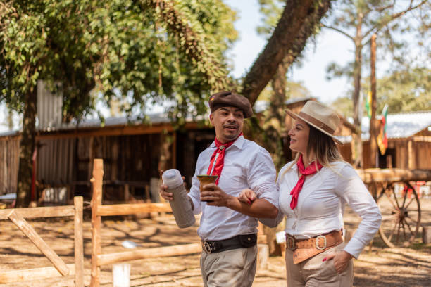 istock Gaucho couple at the farroupilha camp 1425048689