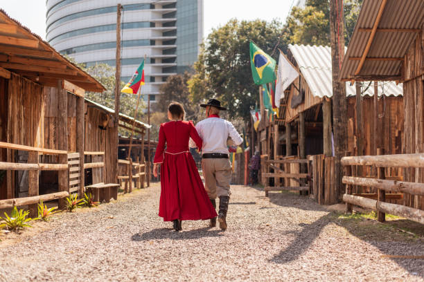 istock Gaucho couple at the farroupilha camp 1425048732