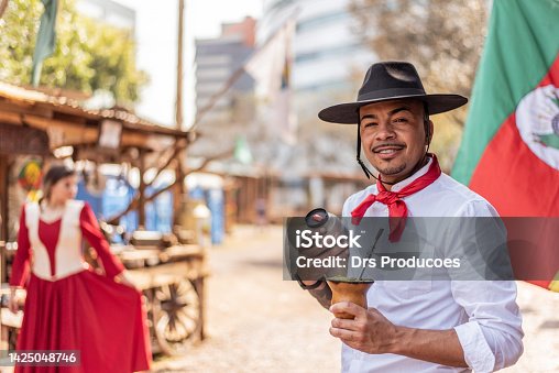 istock Portrait of a Gaucho at the Farroupilha Camp 1425048746