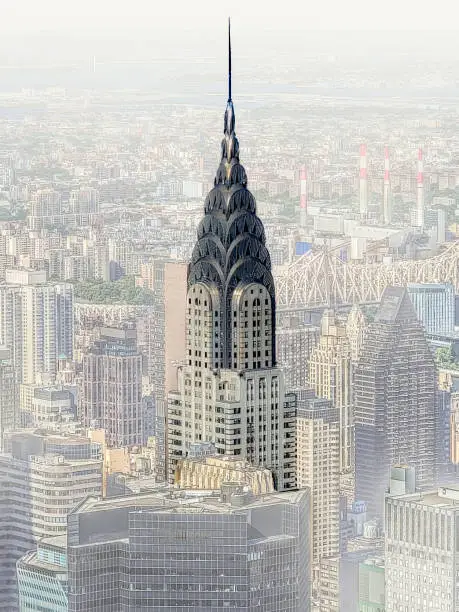Chrysler building New York City photo made into a pop out