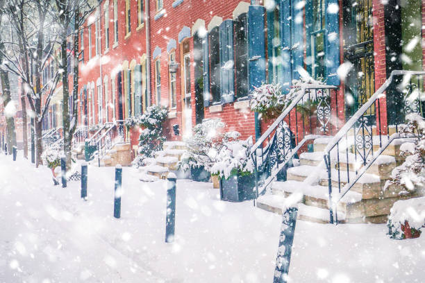 Winter in Philadelphia stock photo