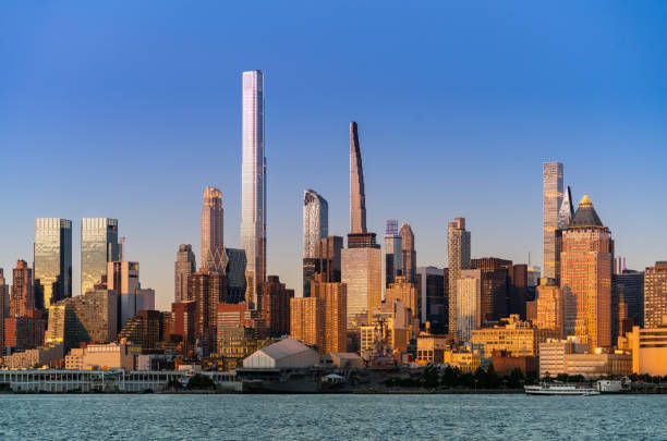 centro de la ciudad de manhattan - centro de manhattan fotografías e imágenes de stock