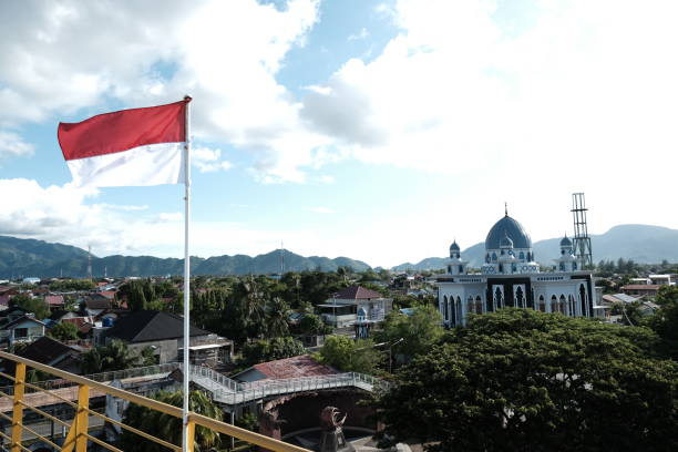 The Indonesian red and white flag