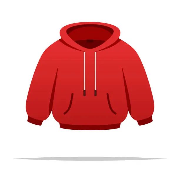 Vector illustration of Hoodie sweatshirt vector isolated illustration