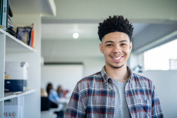 istock Portrait of university student in the library 1425073091