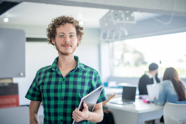 istock Portrait of university student in college library 1425073104