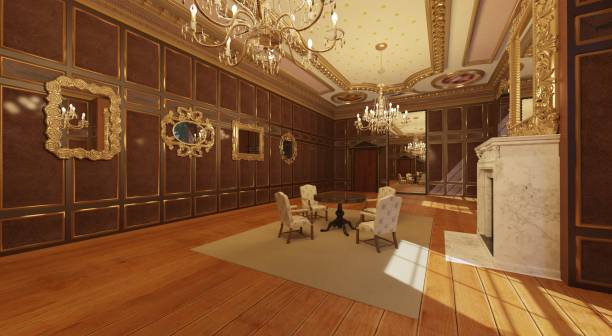 istock Fantasy royal palace interior 3d illustration 1425076175