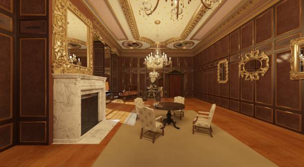 istock Fantasy royal palace interior 3d illustration 1425076185
