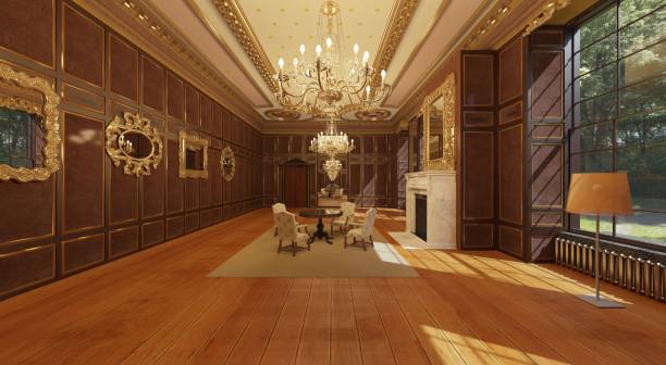 istock Fantasy royal palace interior 3d illustration 1425076190