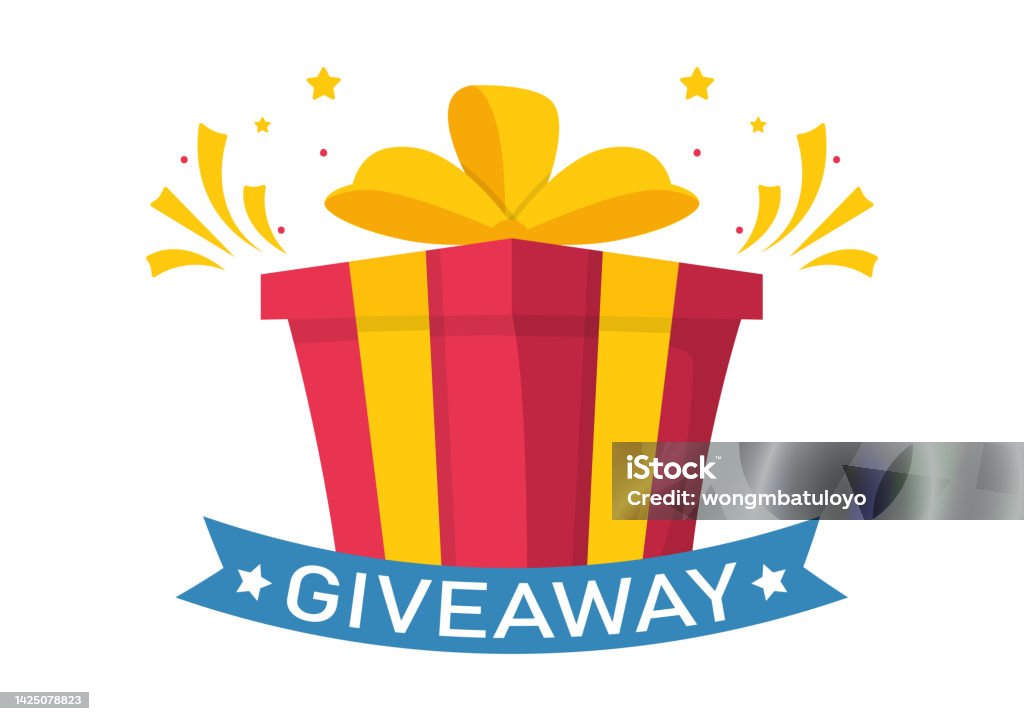 Surprise Incentive Giveaway Template Hand Drawn Cartoon Flat Illustration With Win A Prize ...