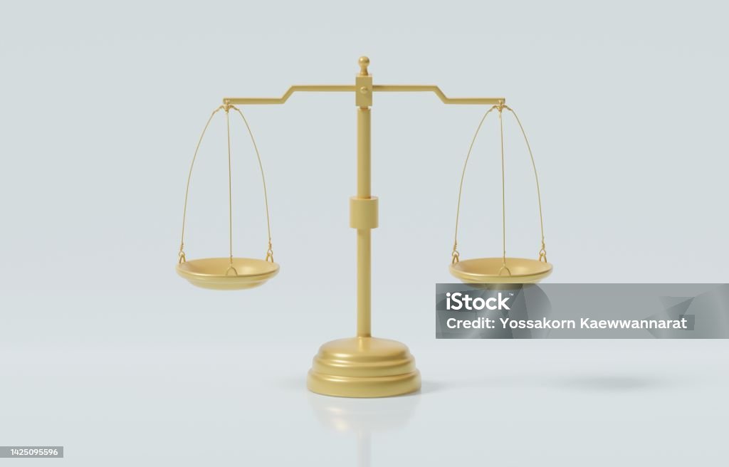 옅은 색 배경에 황금 정의 스케일 정의와 공정성의 개념 3d 렌더링 일러스트레이션 판결에 대한 스톡 사진 및 기타 이미지 ...