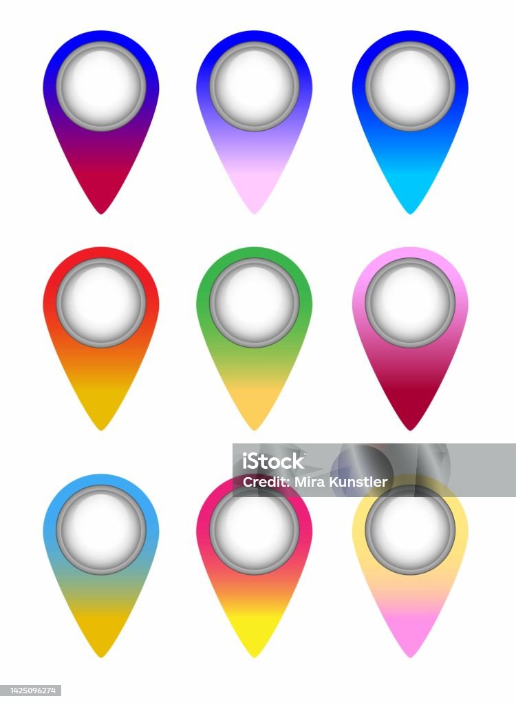 Map Pointer Isolated On White Background Vector Image Stock ...
