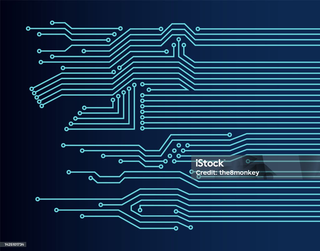 Computer Engineering Technology Board Inage Electronics Board High Tech Digital Data Connection System Concept ...