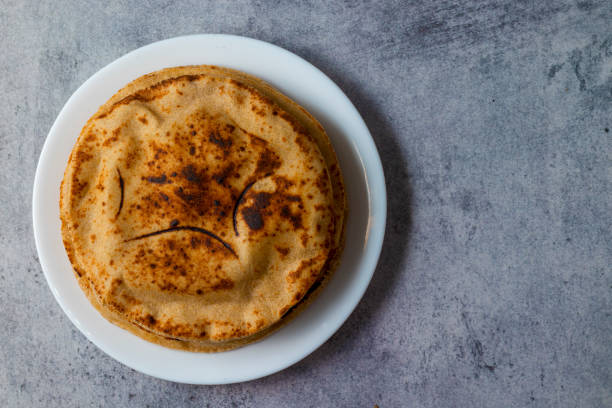 istock selective focus of Indian flat bread Roti or Chapati. 1425103608