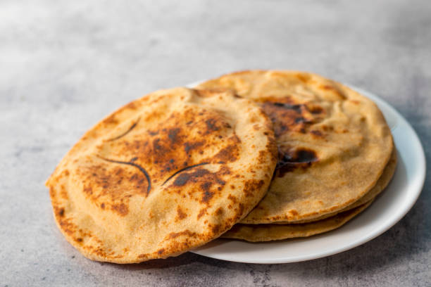 istock selective focus of Indian flat bread Roti or Chapati. 1425103612