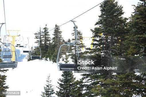 istock Ski slopes and ski lifts in ski resort. 1425105828