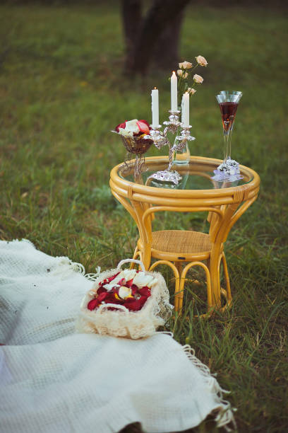 istock Candles on the table at the wedding party 1425113741