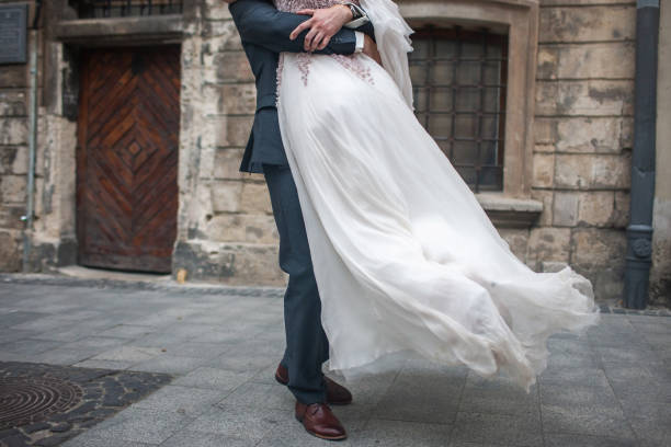 istock Bride and groom on their wedding day 1425114057