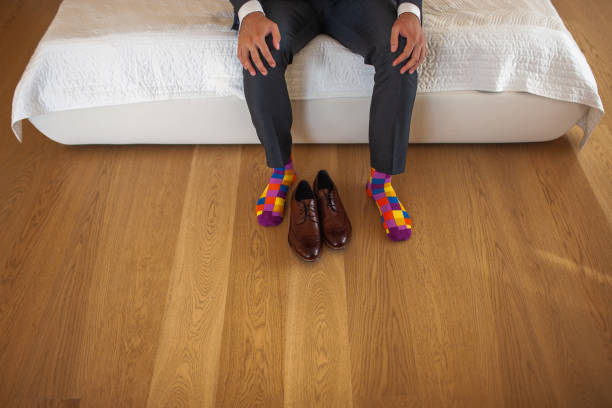 istock Groom in the morning during wedding preparations 1425114058