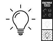 Light bulb. Icon for design. Easily editable