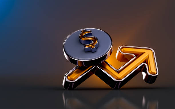 istock dollar up chart icon on dark background 3d render concept for income 1425117032