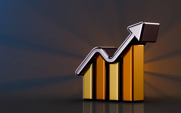istock business graph up icon on dark background 3d render concept for profit 1425117055