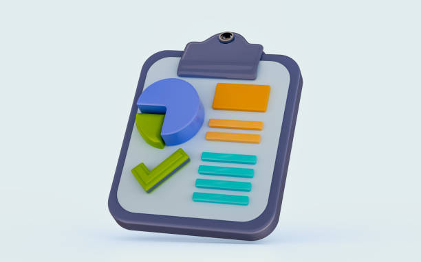 istock pie chart information check mark with white clipboard infographic bars 1425117995
